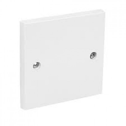 3" X 3" 1G BLANK PLATE (WHITE) [WIREMAN]